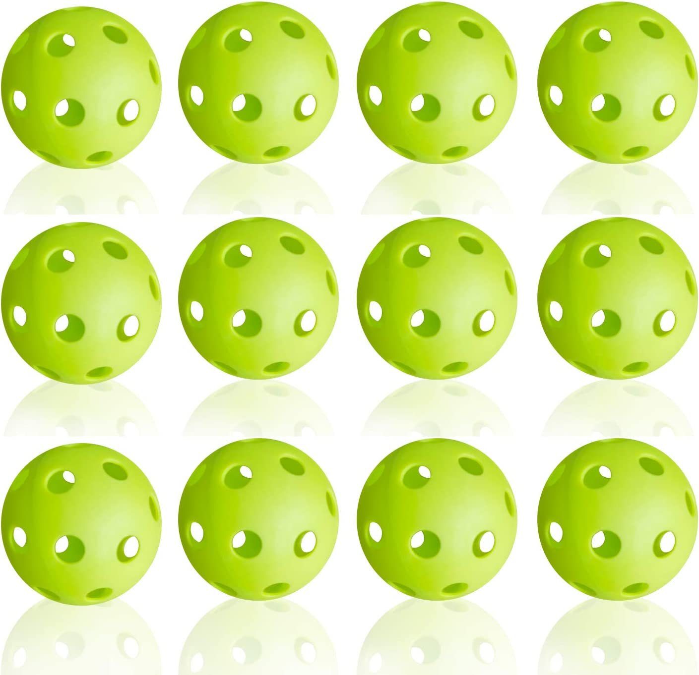 Devenirriche Golfball 12pcs Golf Übungsbälle,Hohle Luftstrom üBungsgolfbäLle,Übung Golfball