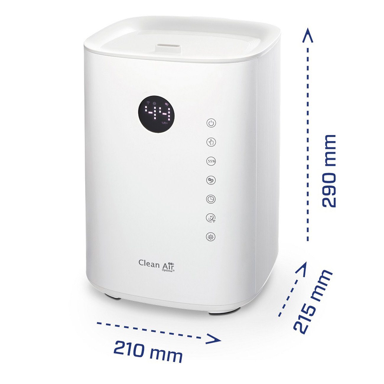 Clean Air Optima Luftbefeuchter CA-604W Smart Top Filling, 3,8 l Wassertank, Clean Air Optima® App