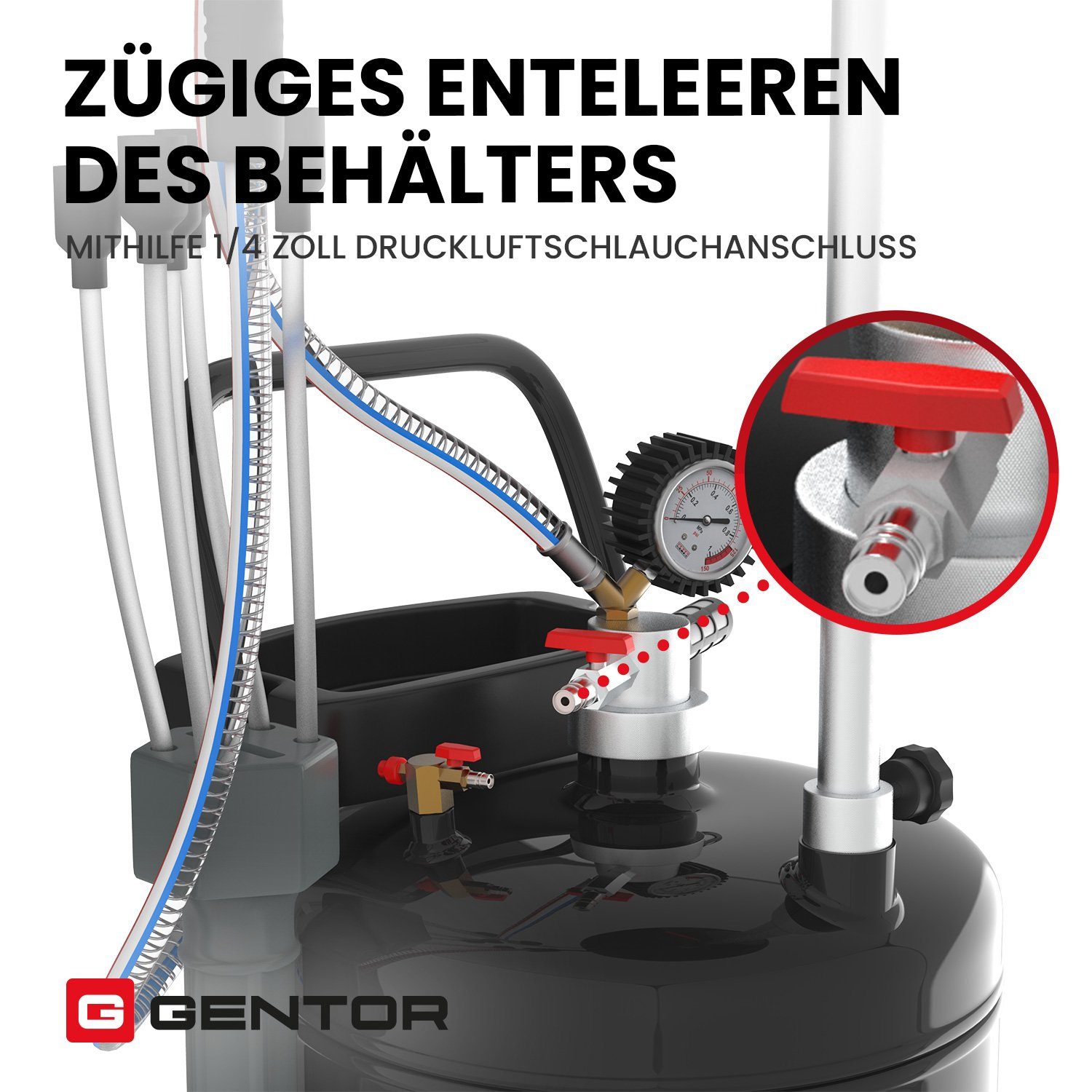 GENTOR Ölabsaugpumpe Ölauffangwanne Ölauffangsystem Ölauffangwanne Ölauffangwagen 80L