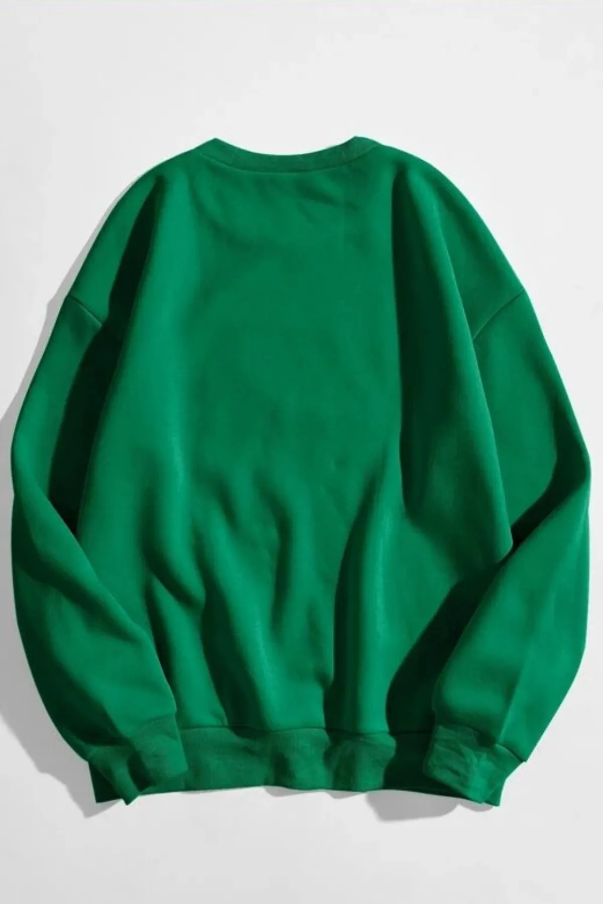 MODAGEN  Unisex-Sweatshirt in Grün, einfarbig, Rundhalsausschnitt, Oversize-Sweatshirt