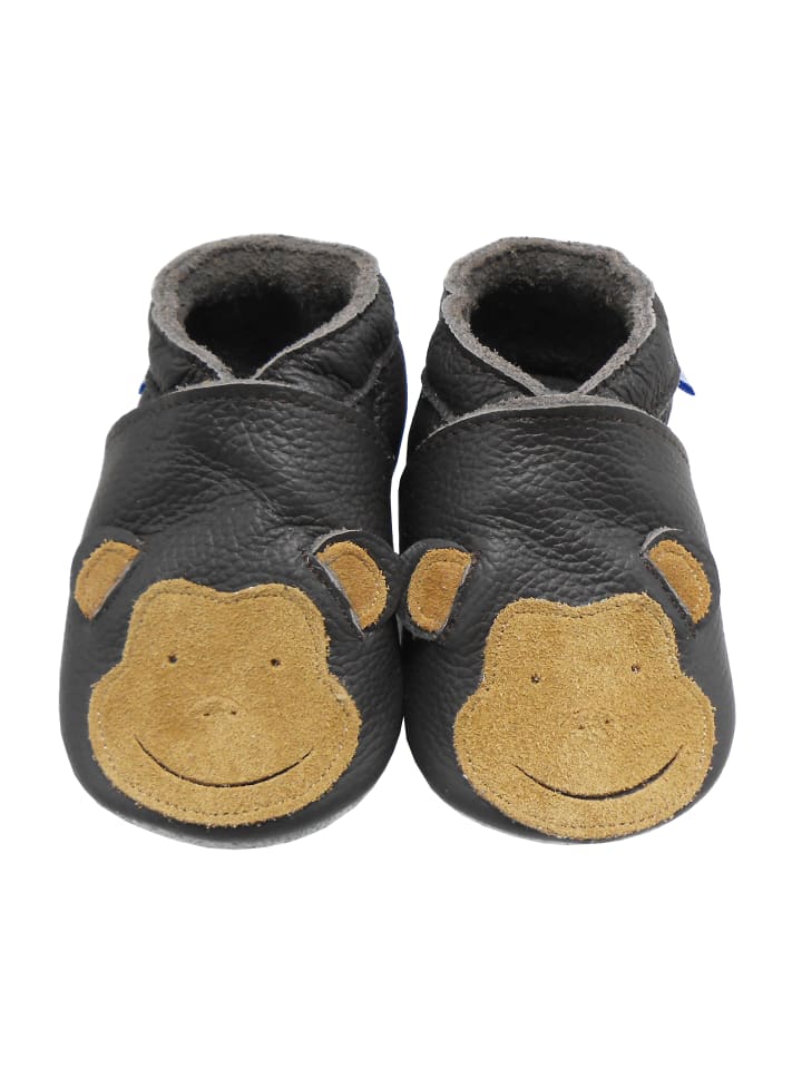 Yalion Leder-Krabbelschuhe 