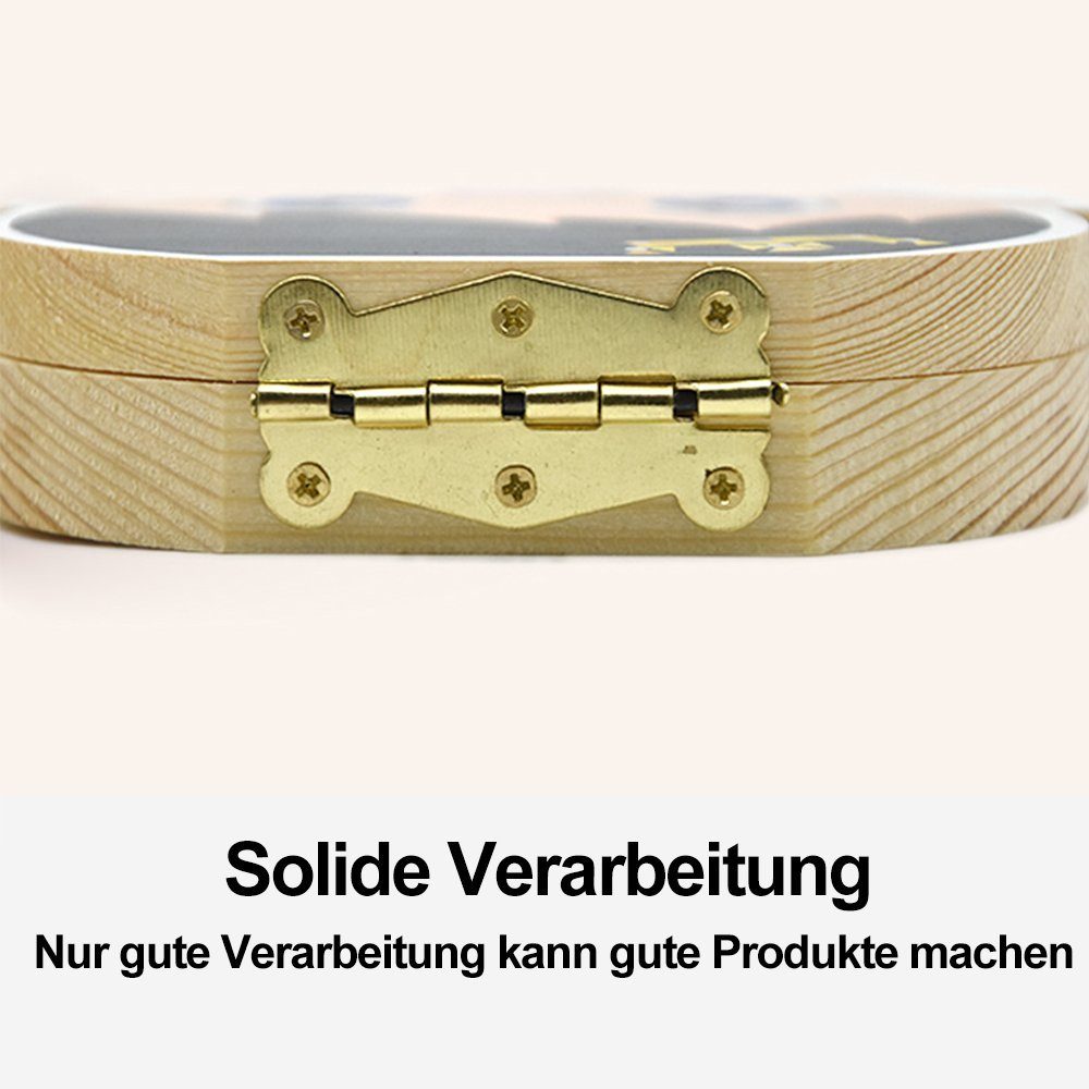 GelldG Zahndose Zahnbox Holz Mädchen, Milchzahndose, Aufbewahrung Zahn