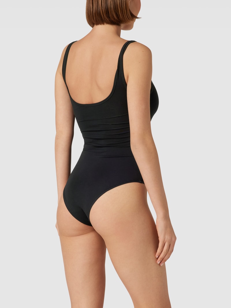 Body mit Label-Patch in schwarz