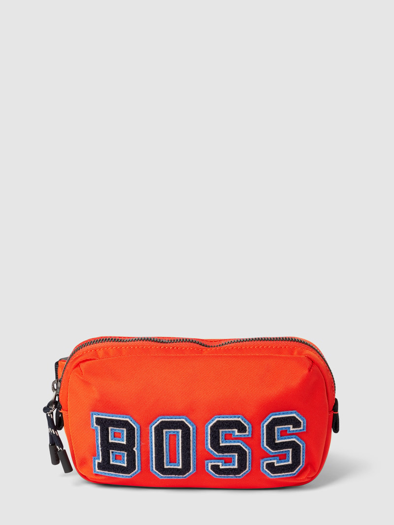 Bauchtasche mit Label-Patch Modell 'Catch' in orange