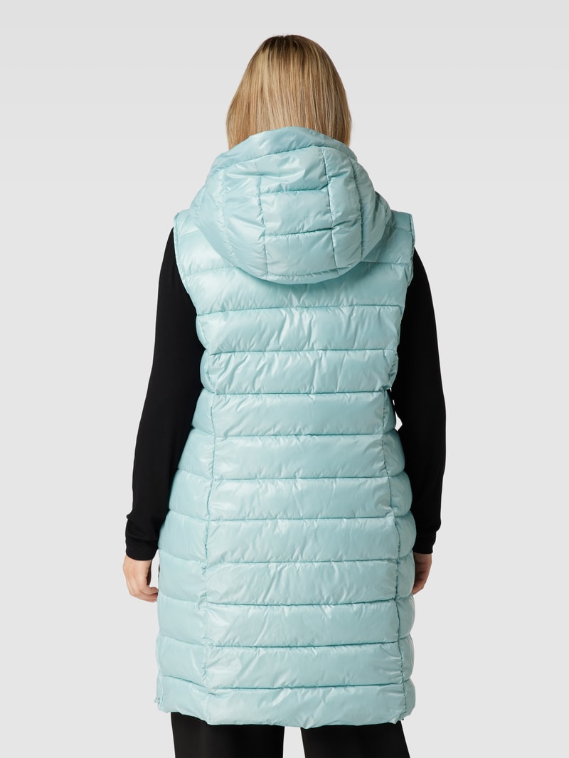 PLUS SIZE Steppweste mit Kapuze in eisblau
