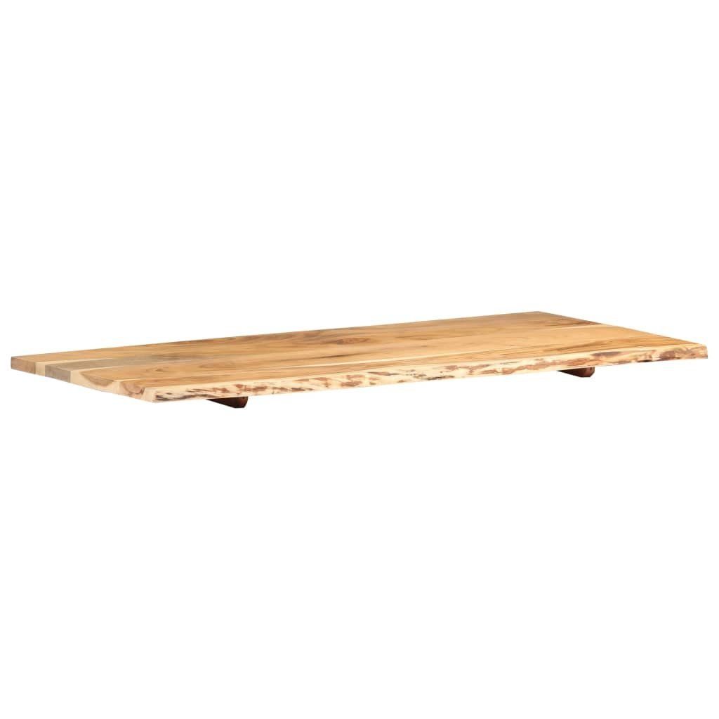 vidaXL Badezimmer-Set Badezimmer-Waschtischplatte Massivholz Akazie 118x55x2,5 cm
