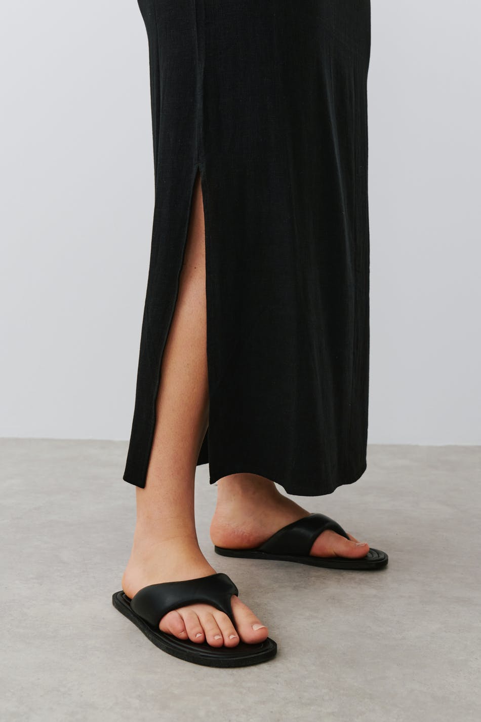 Linen blend skirt