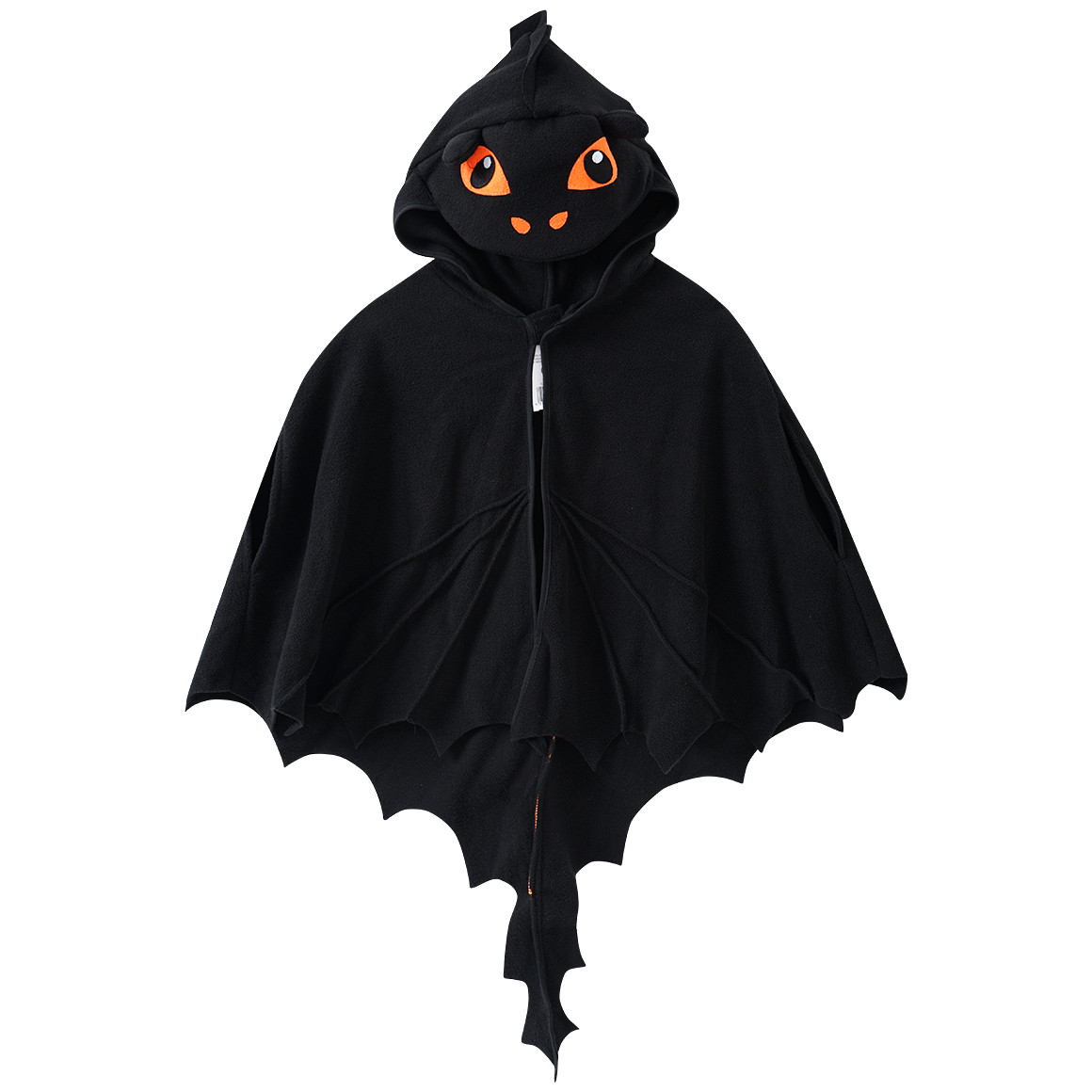 Kostüm Schwarzer Drache Cape mit Kapuze
