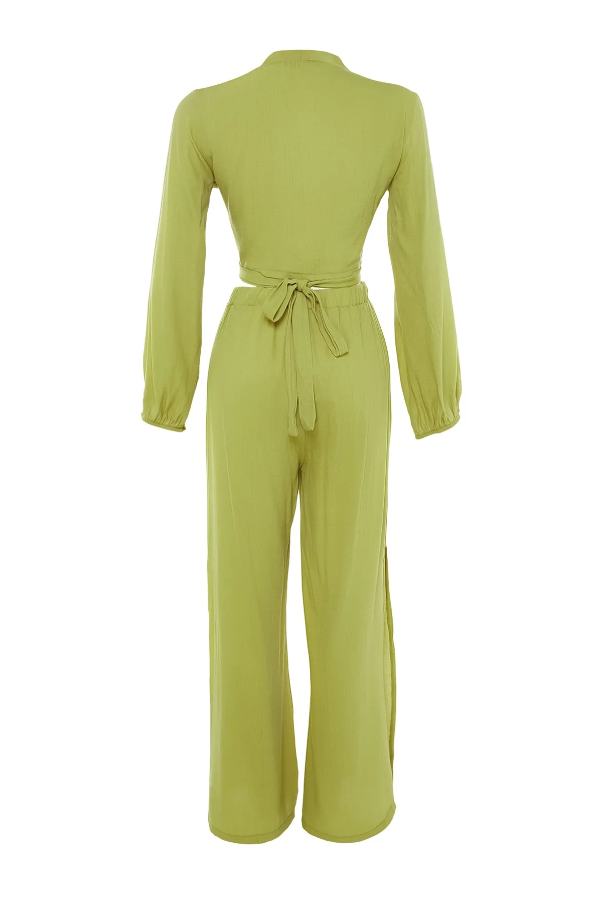 Trendyol Collection  Grünes gewebtes Blusen-Hosen-Set TBESS23AU00031