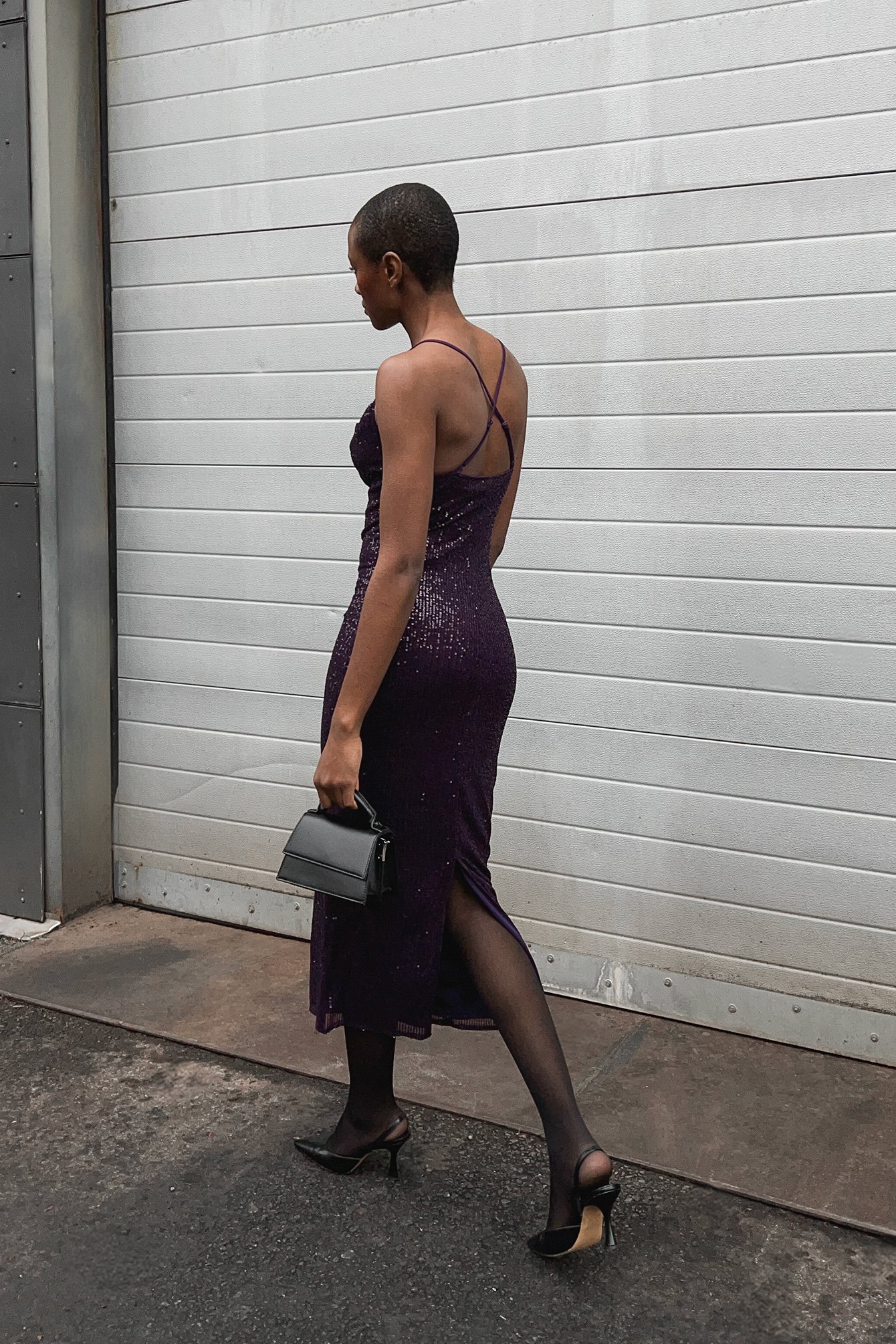 Midikleid mit Pailletten