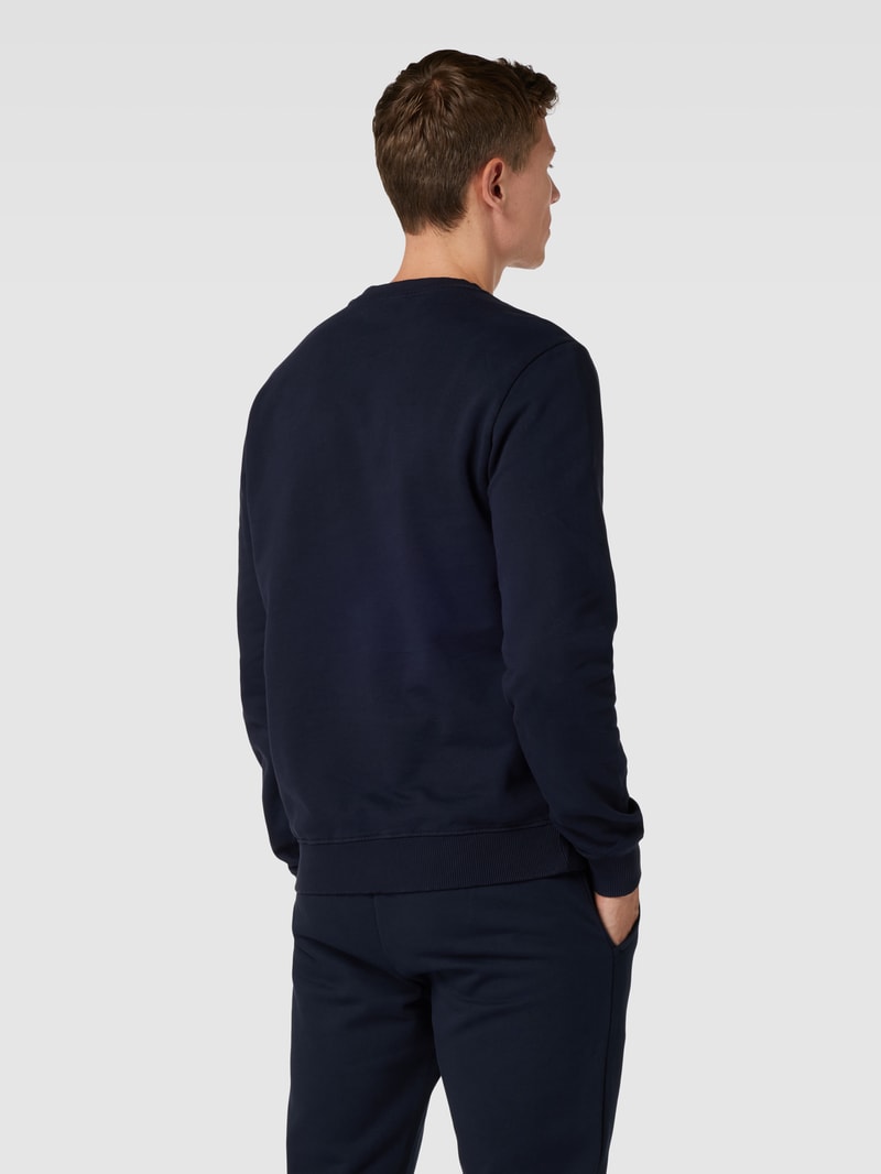 Sweatshirt mit Logo-Detail Modell 'balis' in marineblau