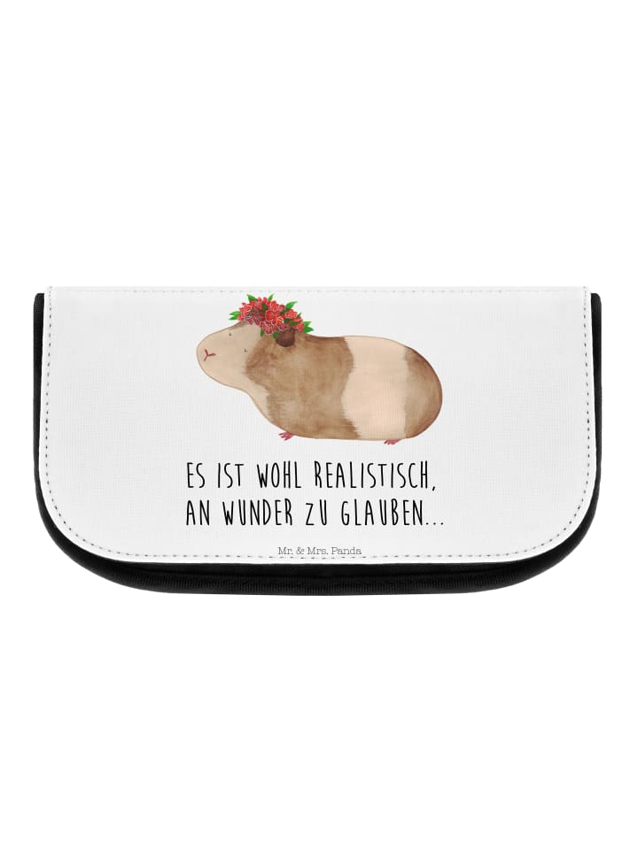 Mr. & Mrs. Panda Kosmetiktasche Meerschweinchen Weisheit mit Spruch in Weiß günstig kaufen onesize