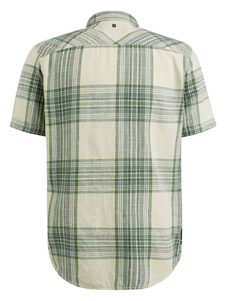PME Legend Hemd - Regular fit - in Beige/ Grün günstig kaufen