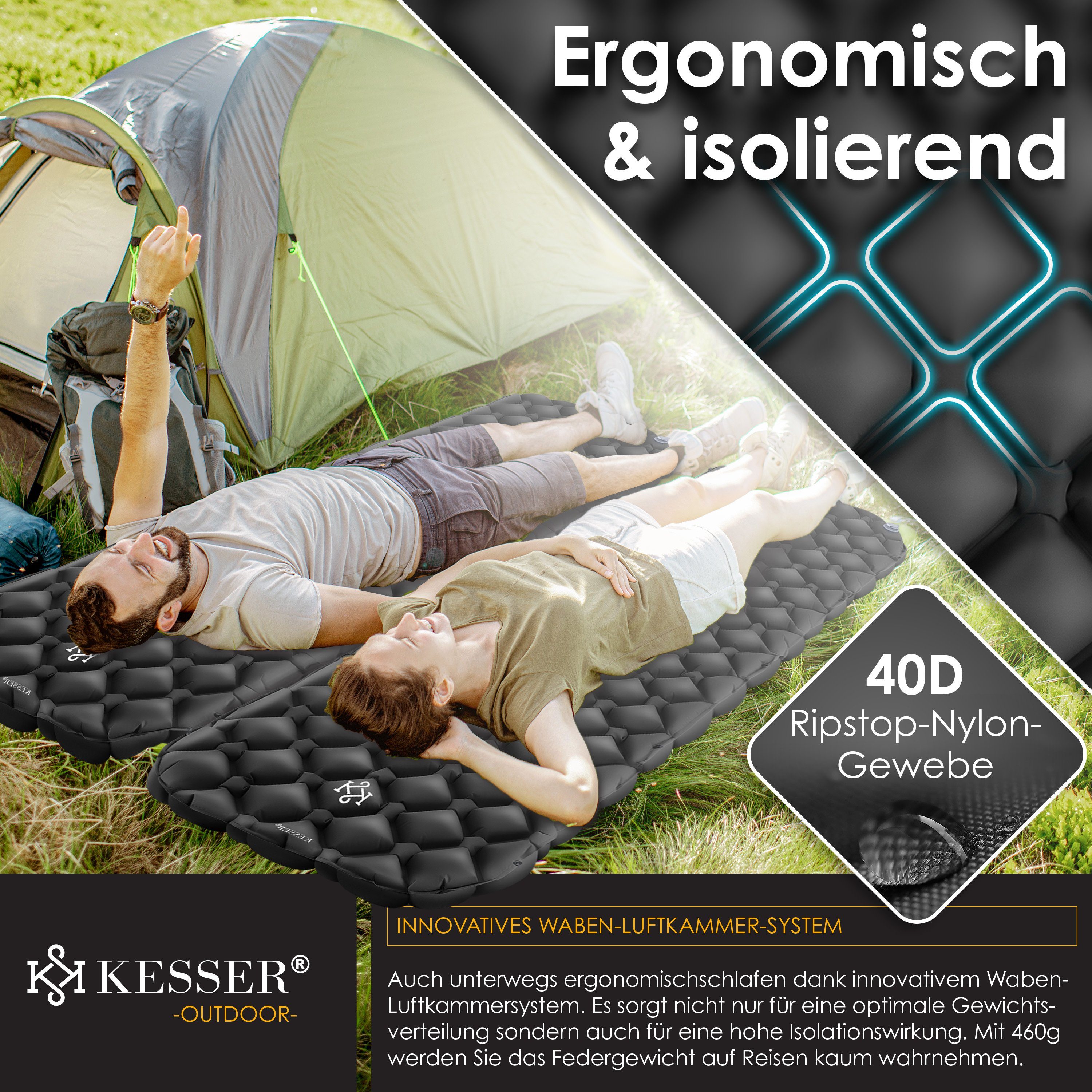 KESSER Luftbett, Camping Matratze Isomatte Aufblasbare Luftmatratze