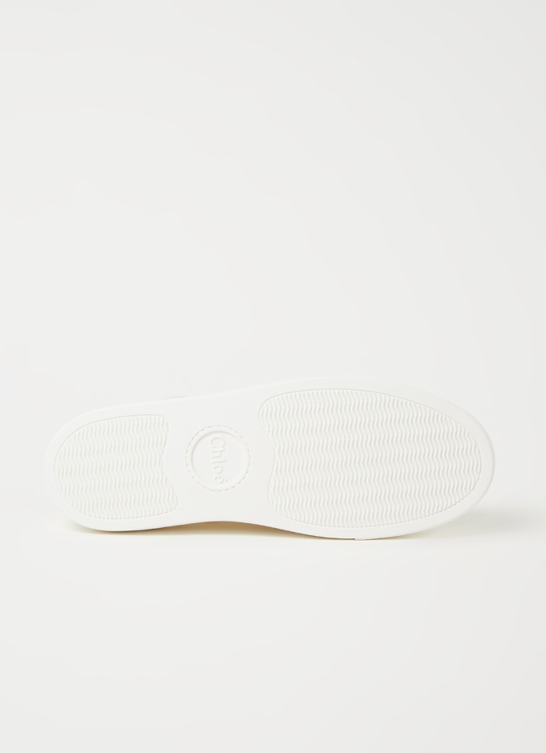 Chloé  Lauren sneaker van kant met kalfsleren details