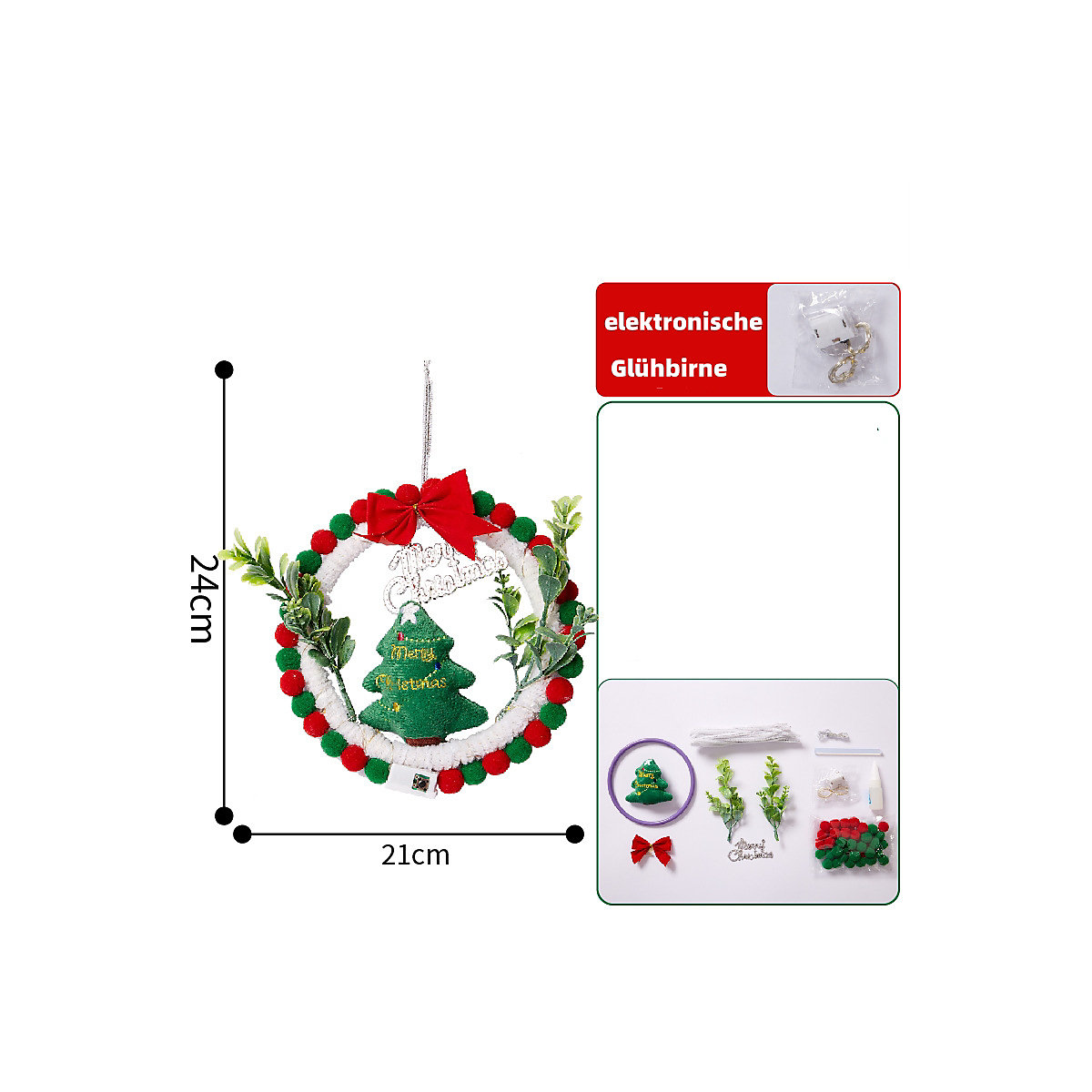 DIY Weihnachtskranz Weihnachtsschmuck Weihnachten kleines Geschenk Kinderproduktionsmaterialpaket Kindergarten