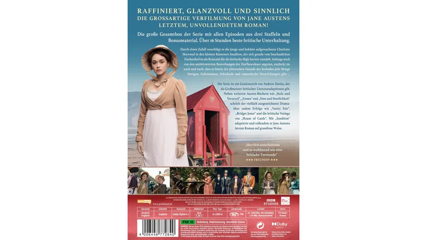 Sanditon - Die komplette Serie - In Erstauflage inkl. 3 Fan-Postkarten  [6 DVDs]
