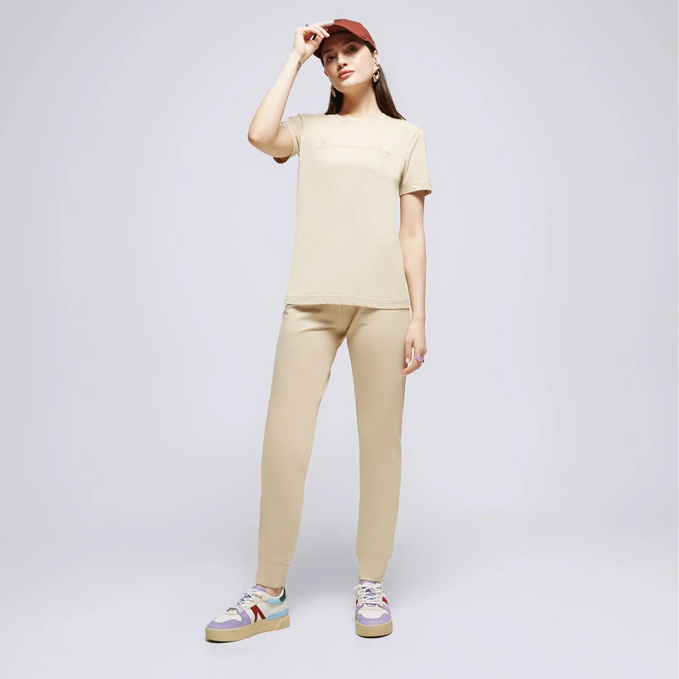CHAMPION T-SHIRT CREWNECK T-SHIRT Beige