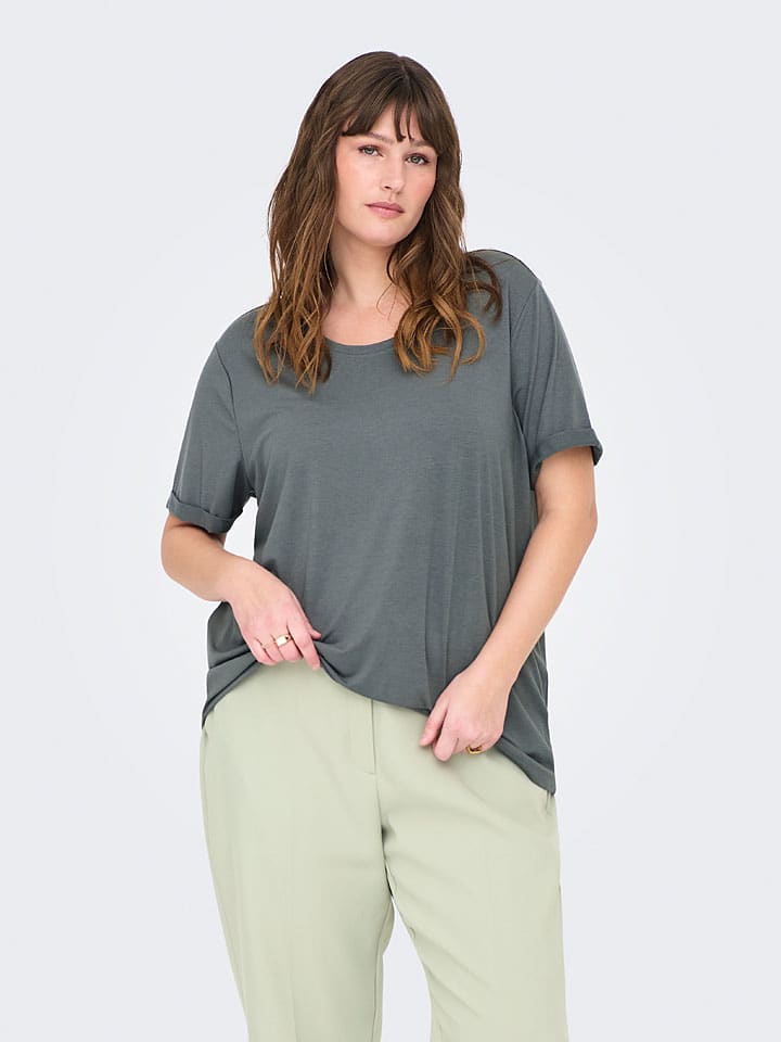 ONLY Carmakoma Shirt in Grau günstig kaufen