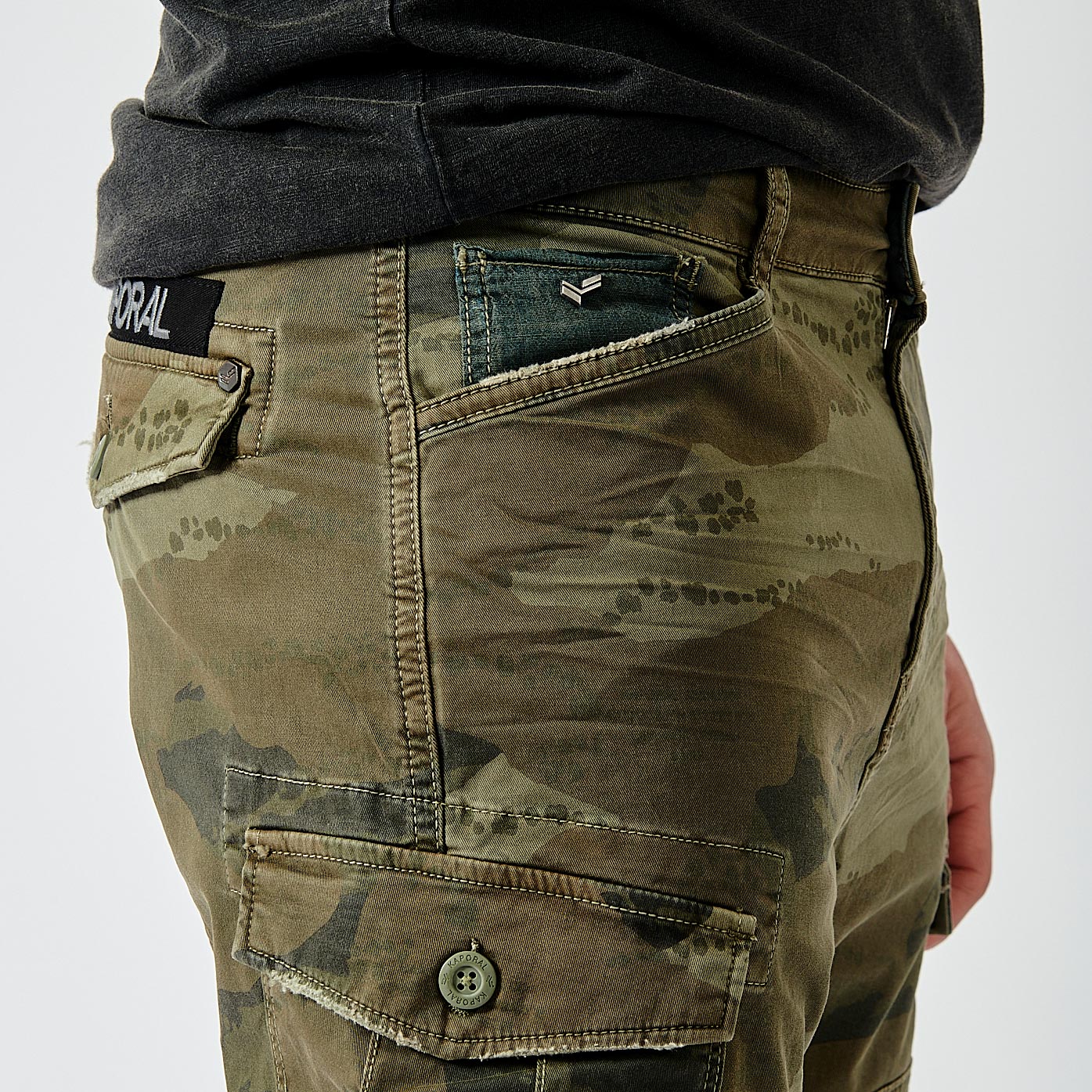 KALIS  Jean relaxed fit kaki homme