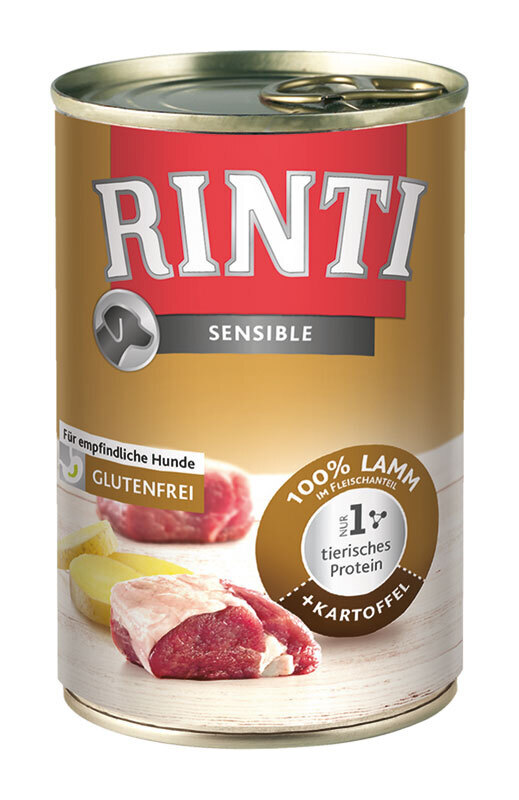 RINTI Hundenassfutter RINTI Sensible 12x400g Lamm & Kartoffel