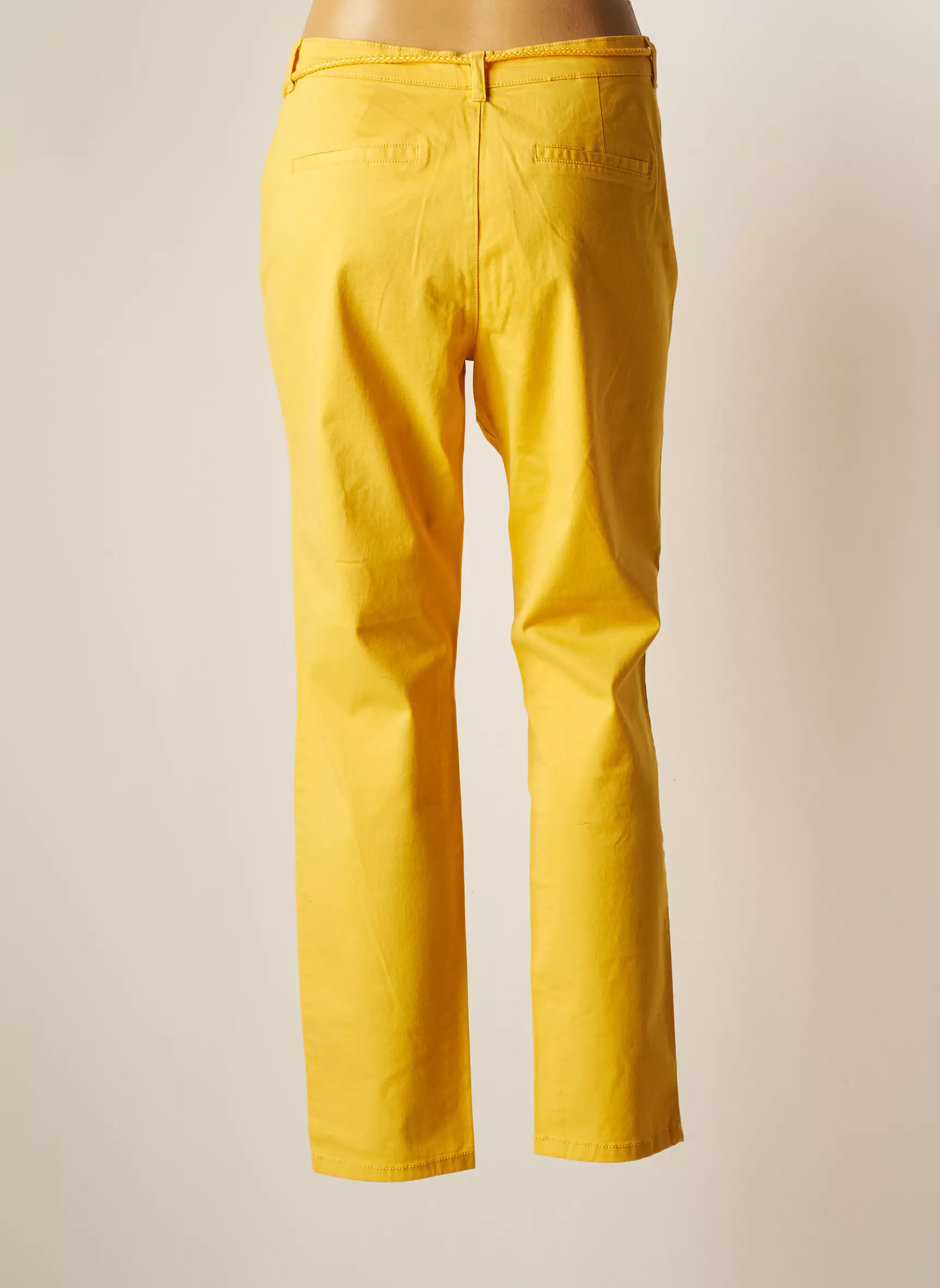 Only Pantalons Chino Femme couleur jaune