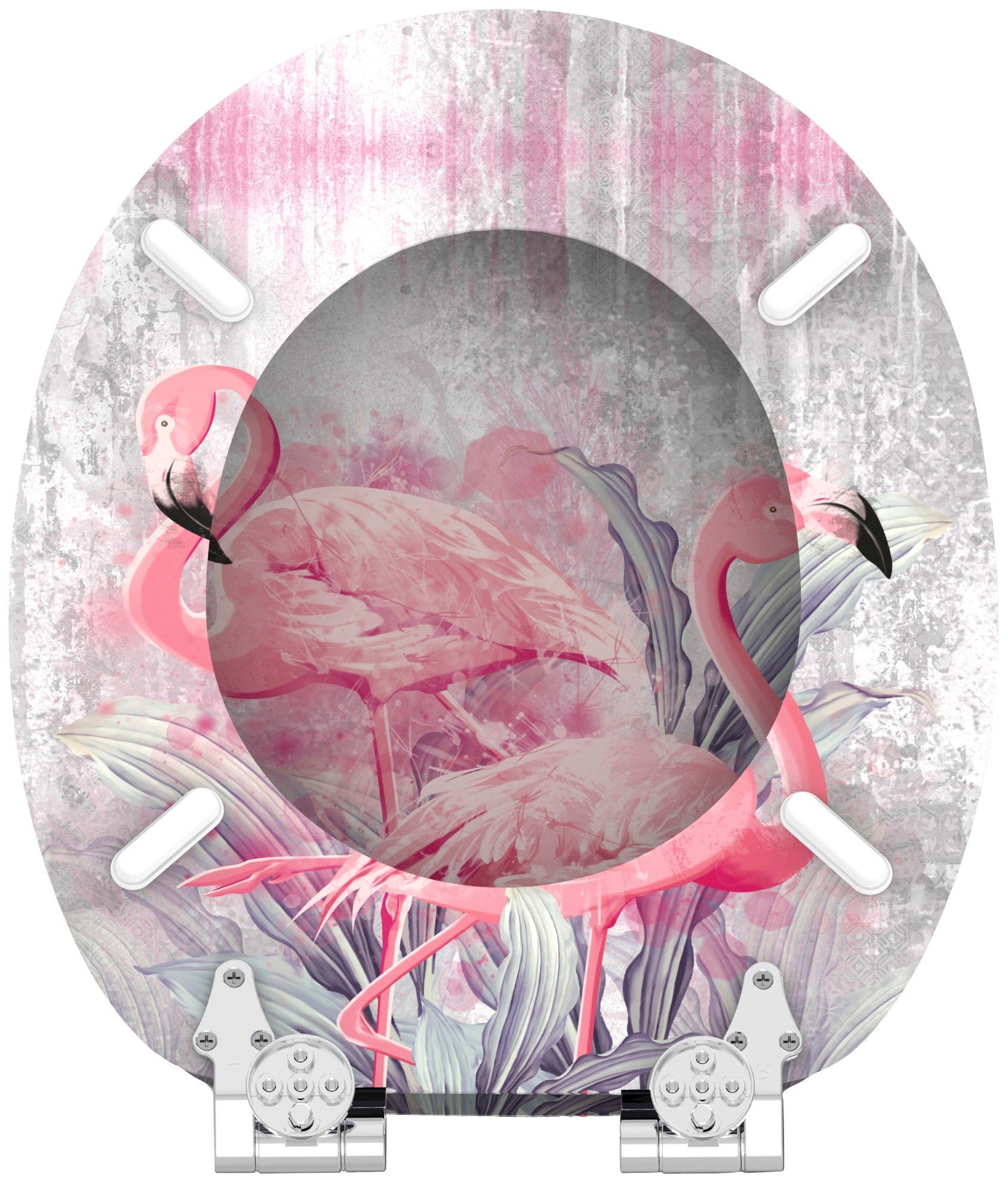 Sanilo WC-Sitz Flamingo, mit Absenkautomatik, BxL: 37,7 x 42,0 - 47,0 cm