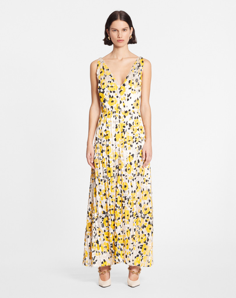 ROBE LONGUE SANS MANCHE IMPRIMÉE