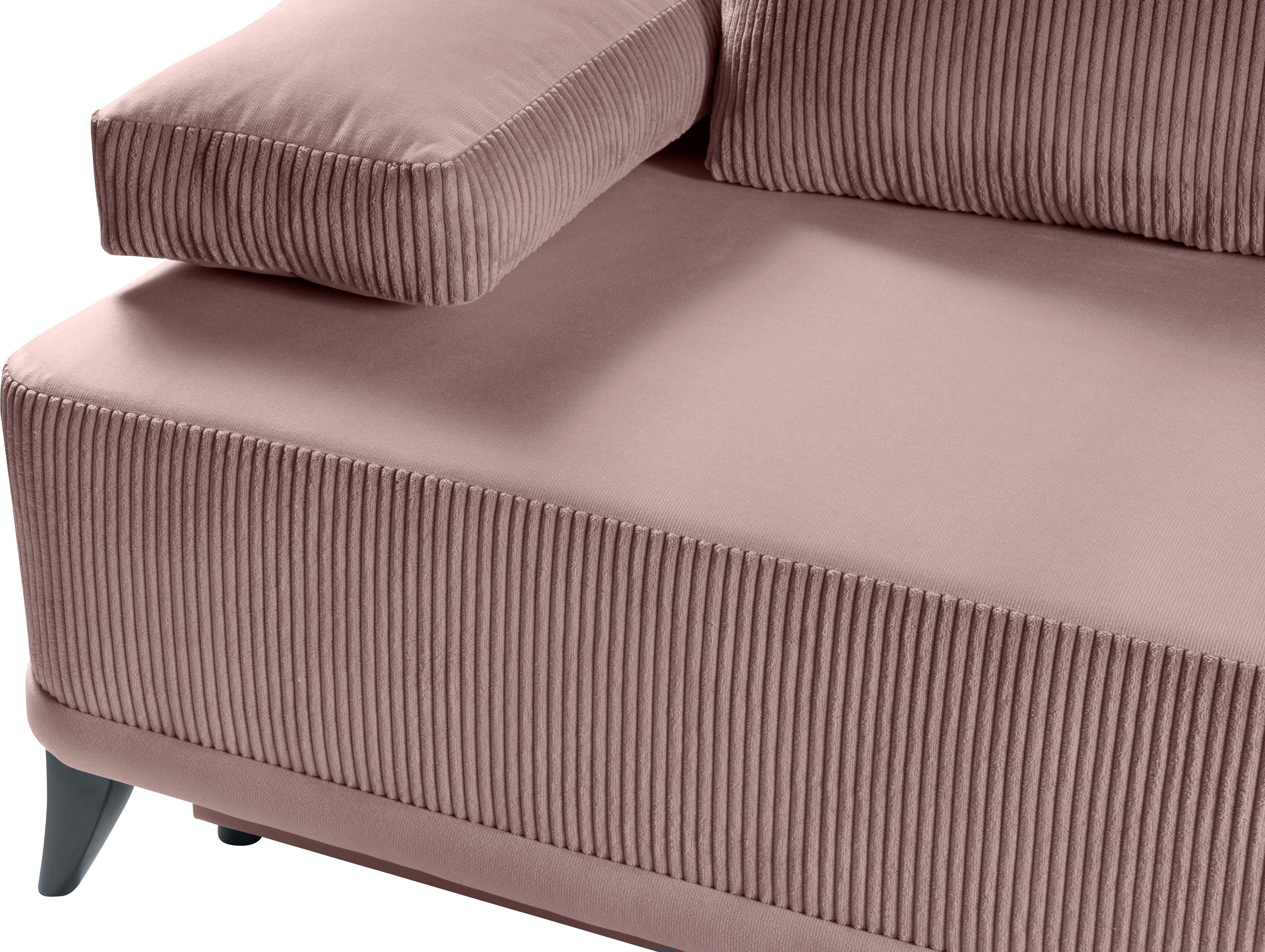 WERK2 Schlafsofa Rosso, 2-Sitzer Sofa und Schlafcouch mit Federkern & Bettkasten