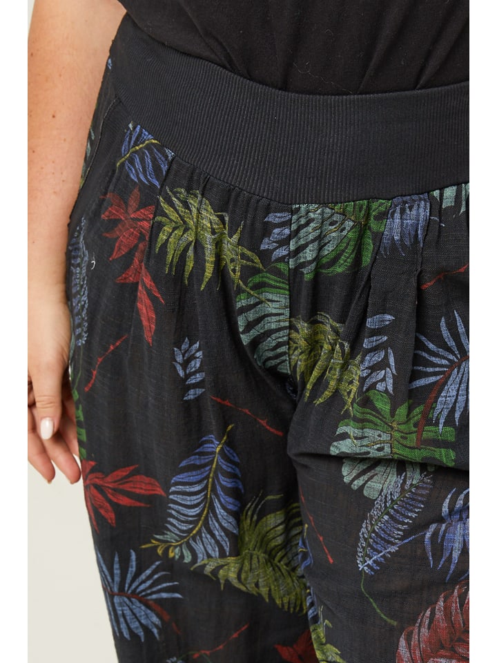 Curvy Lady Hose in Schwarz/ Grün günstig kaufen