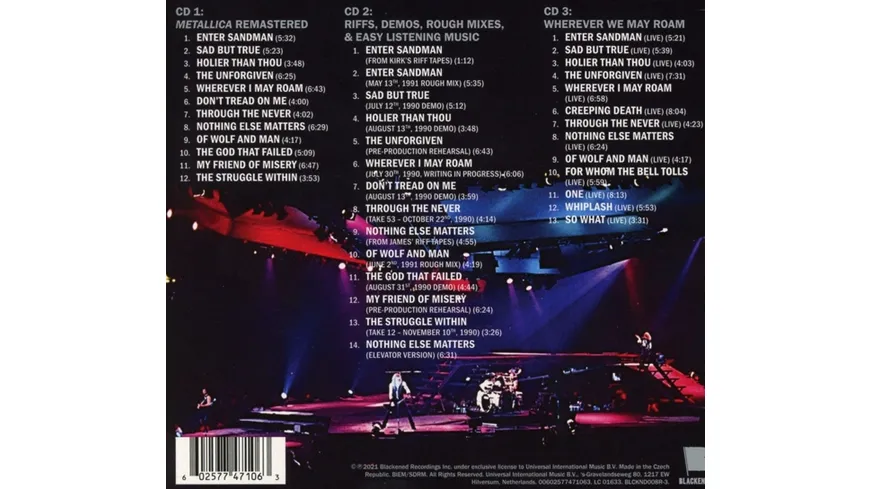 METALLICA (REMASTERED 3CD BOX SET) (LTD. EDT.)