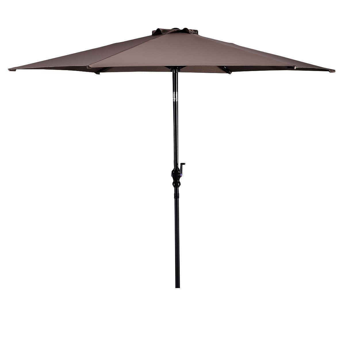 COSTWAY Sonnenschirm, LxB: 270,00x270,00 cm, Gartenschirm mit Kurbel