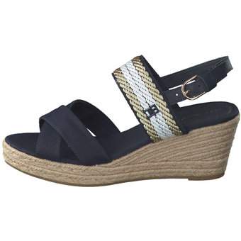 Tommy Hilfiger Golden Webbing Mid Wedge in blau