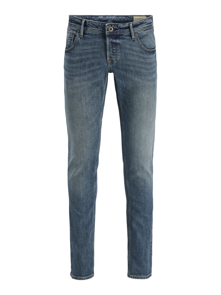 Jack & Jones Slim Fit Jeans Hose Low Rise Stretch Denim Pants JJIGLENN in Dunkelblau günstig kaufen