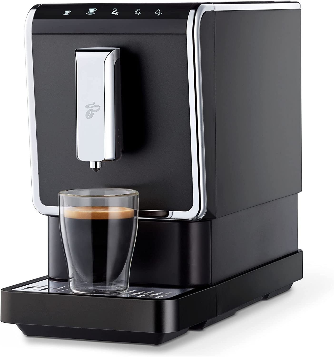 Tchibo Kaffeevollautomat Esperto Caffè für Caffè Crema und Espresso, Anthrazit, Herausnehmbare Brüheinheit