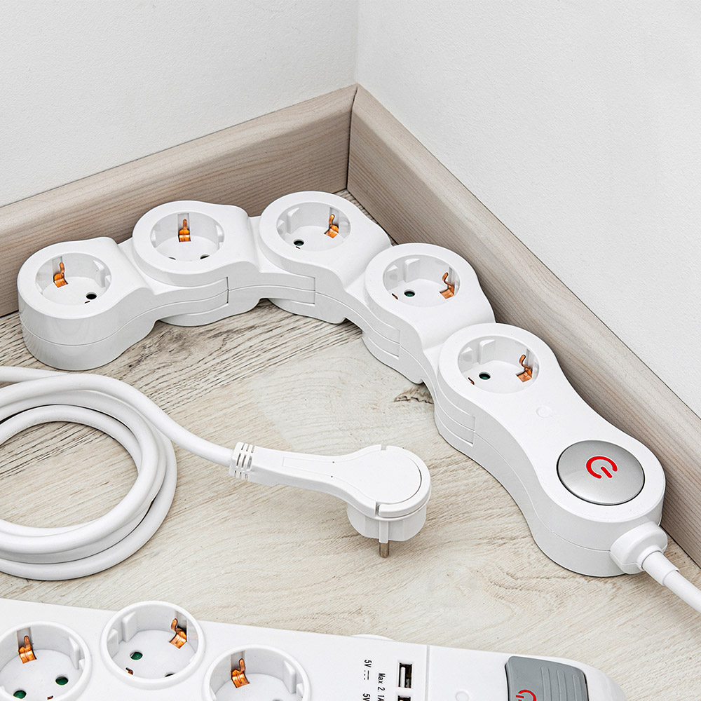 Powertec Electric Steckdosenleiste - 5-fach