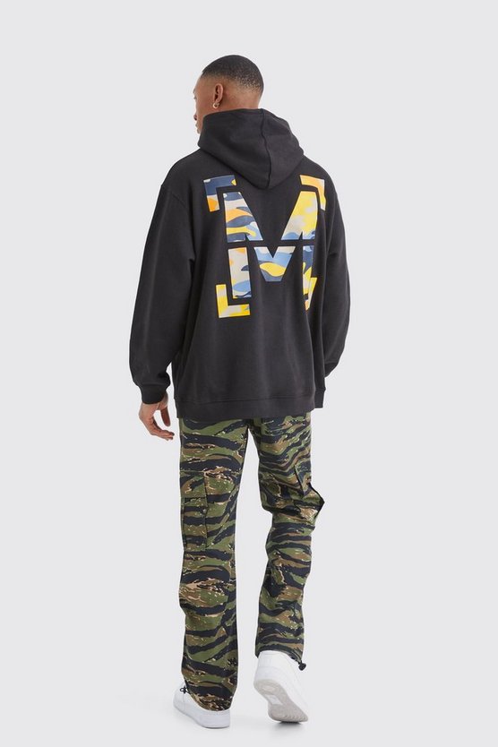 Oversize Hoodie mit Camouflage-Print