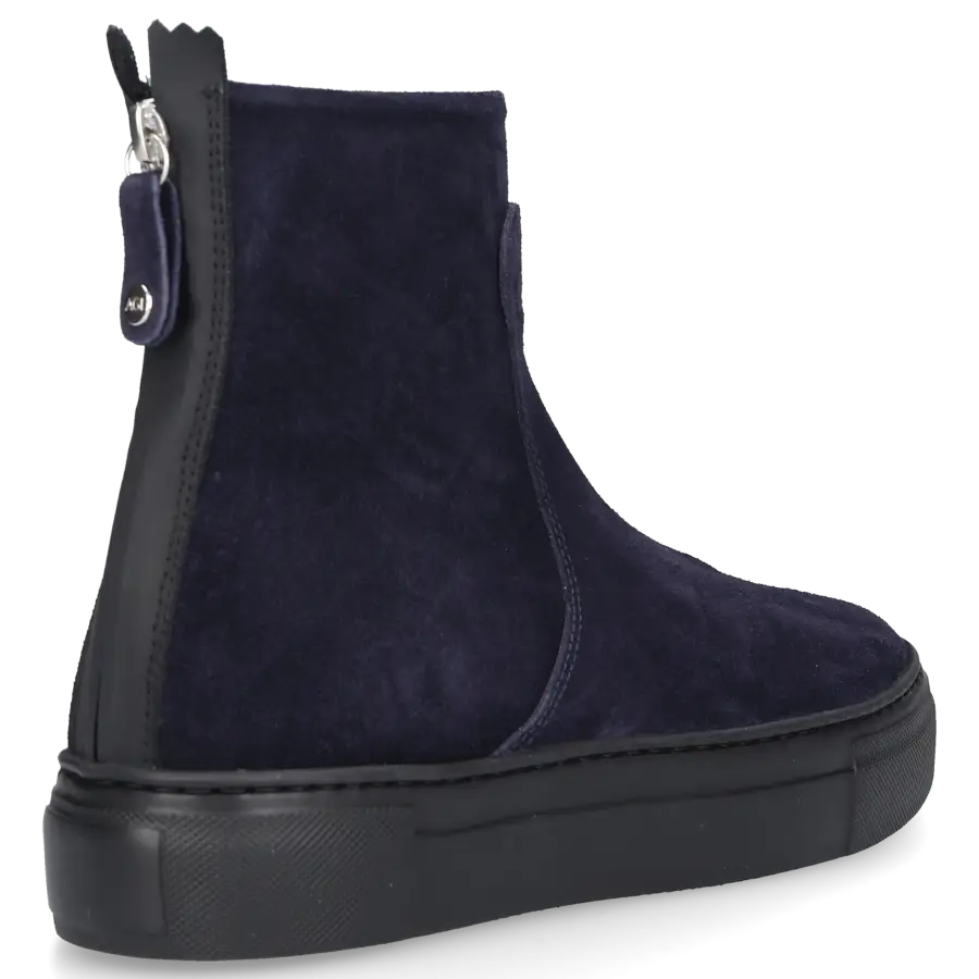 AGL Attilio Giusti Leombruni - Klassische Stiefeletten MEGHAN BOOTIE Veloursleder - blau