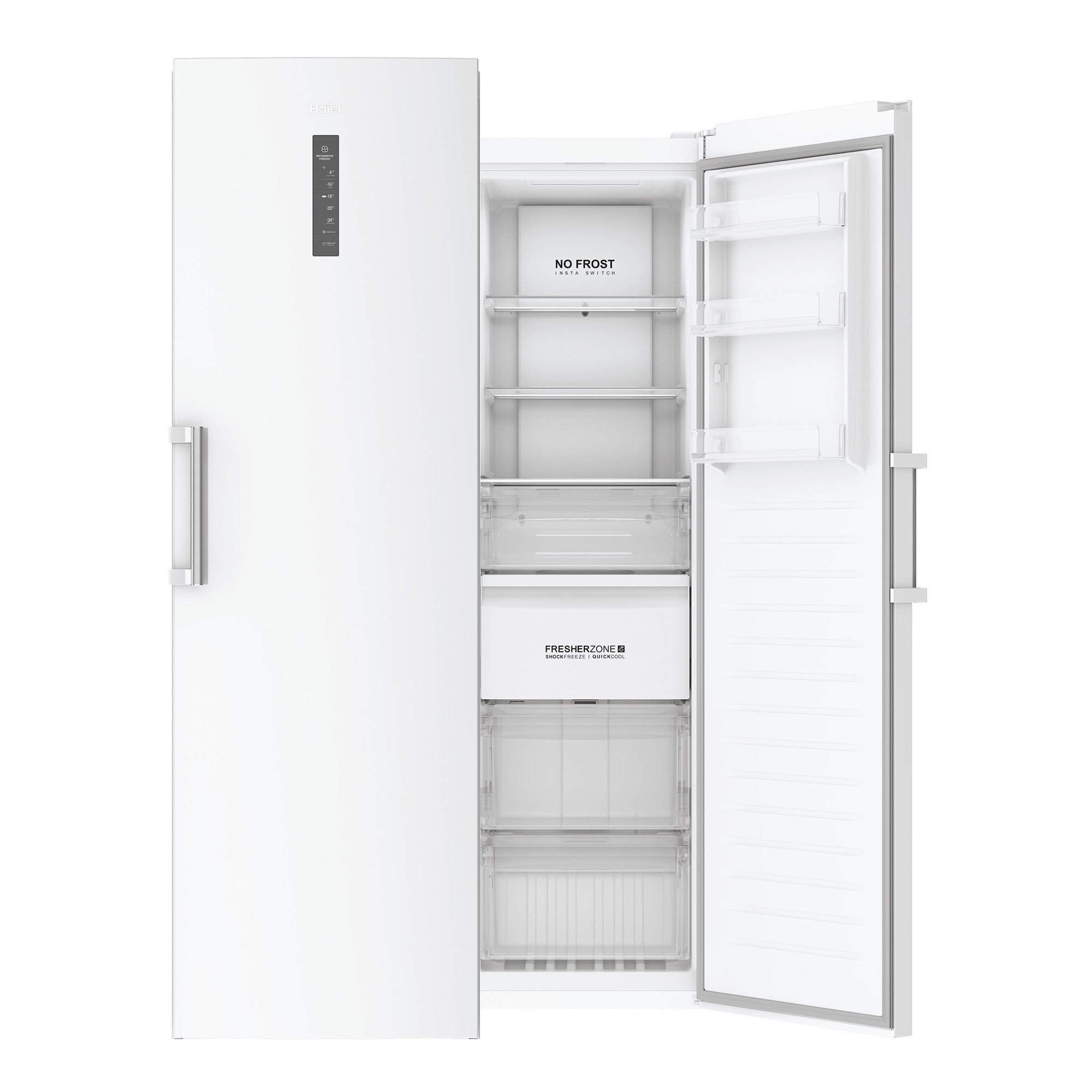 Haier Gefrierschrank H3F330WDH1, 190.5 cm hoch, 69.5 cm breit, No Frost, Digitales Tür Display, Alarmanzeige, WIFI Connected