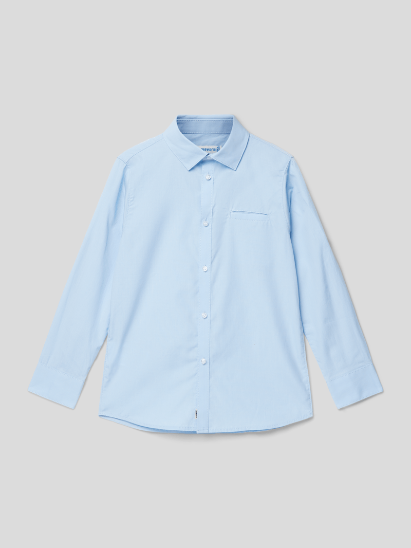 Hemd aus Baumwolle in bleu