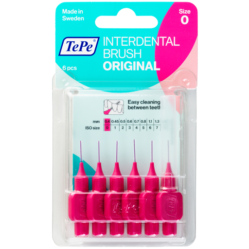 TEPE Interdentalbürste Original 0,4mm ISO 0 pink  6 St  Zahnbürste