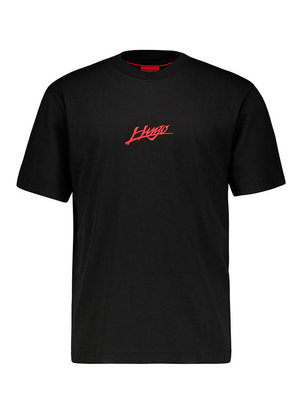 HUGO, T-Shirt Dlogotee, Baumwolle, schwarz