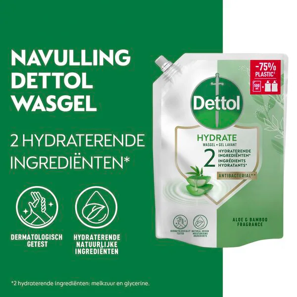 Dettol hidratáló aloe vera antibakteriális mosakodó gél utántöltő 500ml