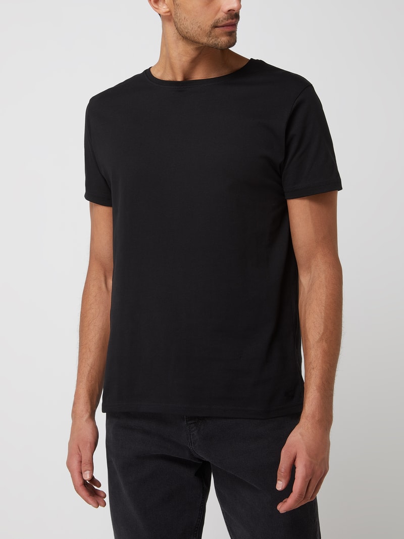 T-Shirt aus Baumwolle im 2er-Pack in schwarz