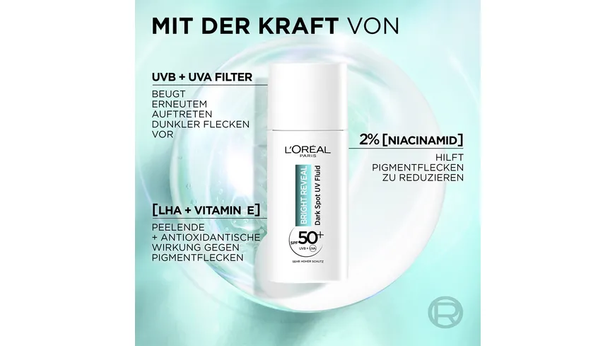 L'Oréal Bright Reveal Dark Spot UV-Fluid LSF50+ 50 ml