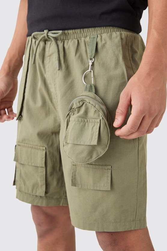 Shorts mit Cargo-Taschen und abnehmbaren Taschen