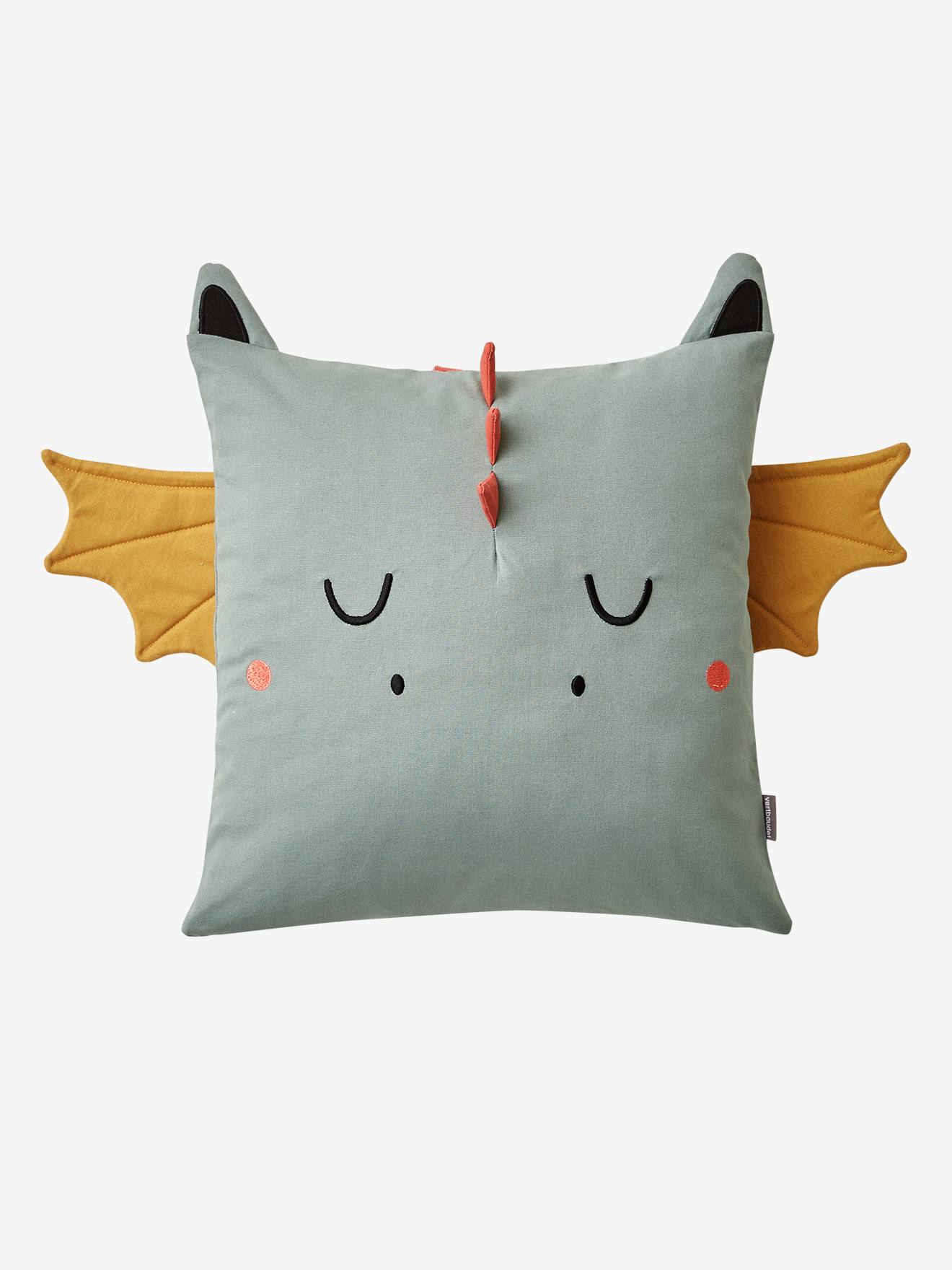 Coussin Dragon gris vert