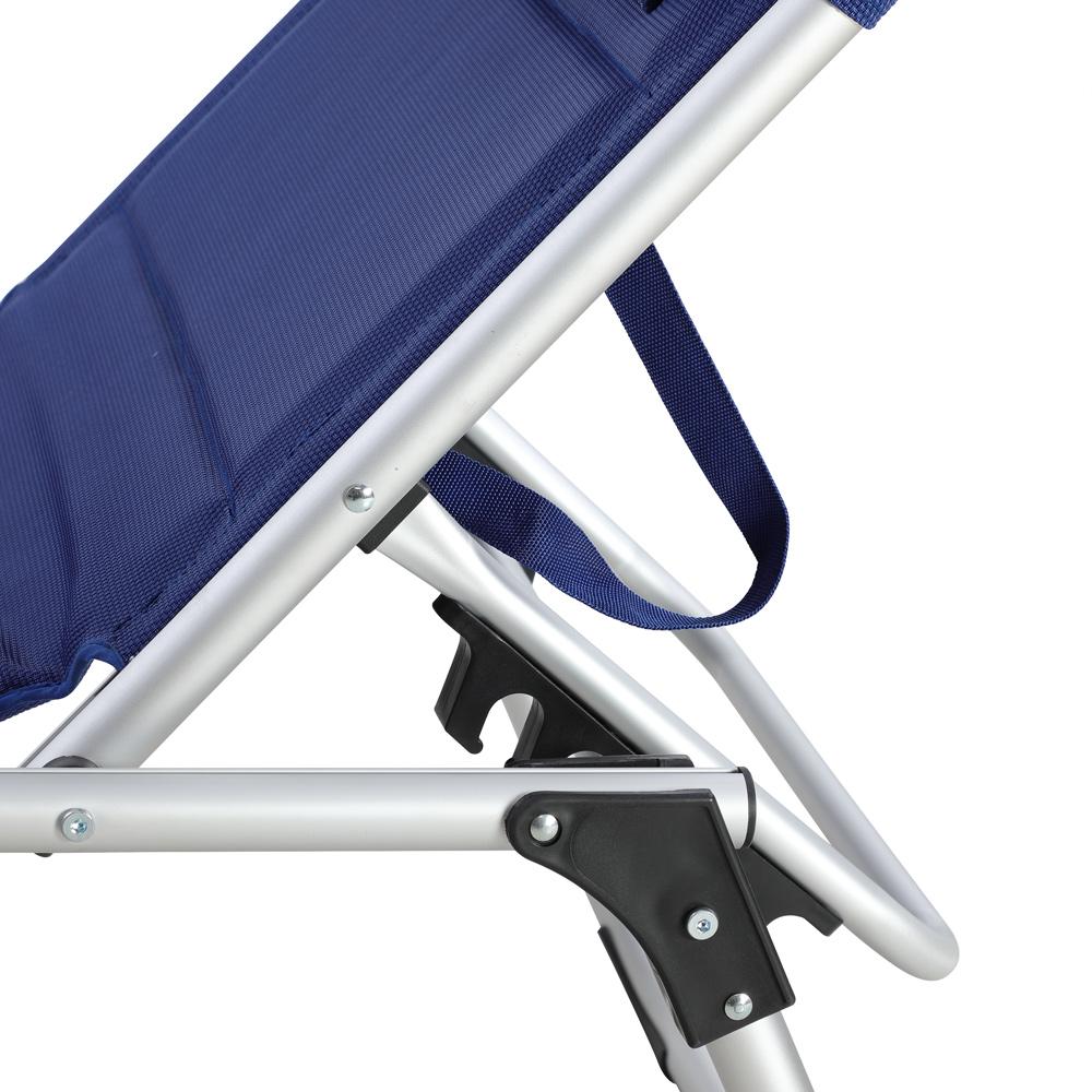 Casaria Sonnenliege Bari Blau 210x60x81cm