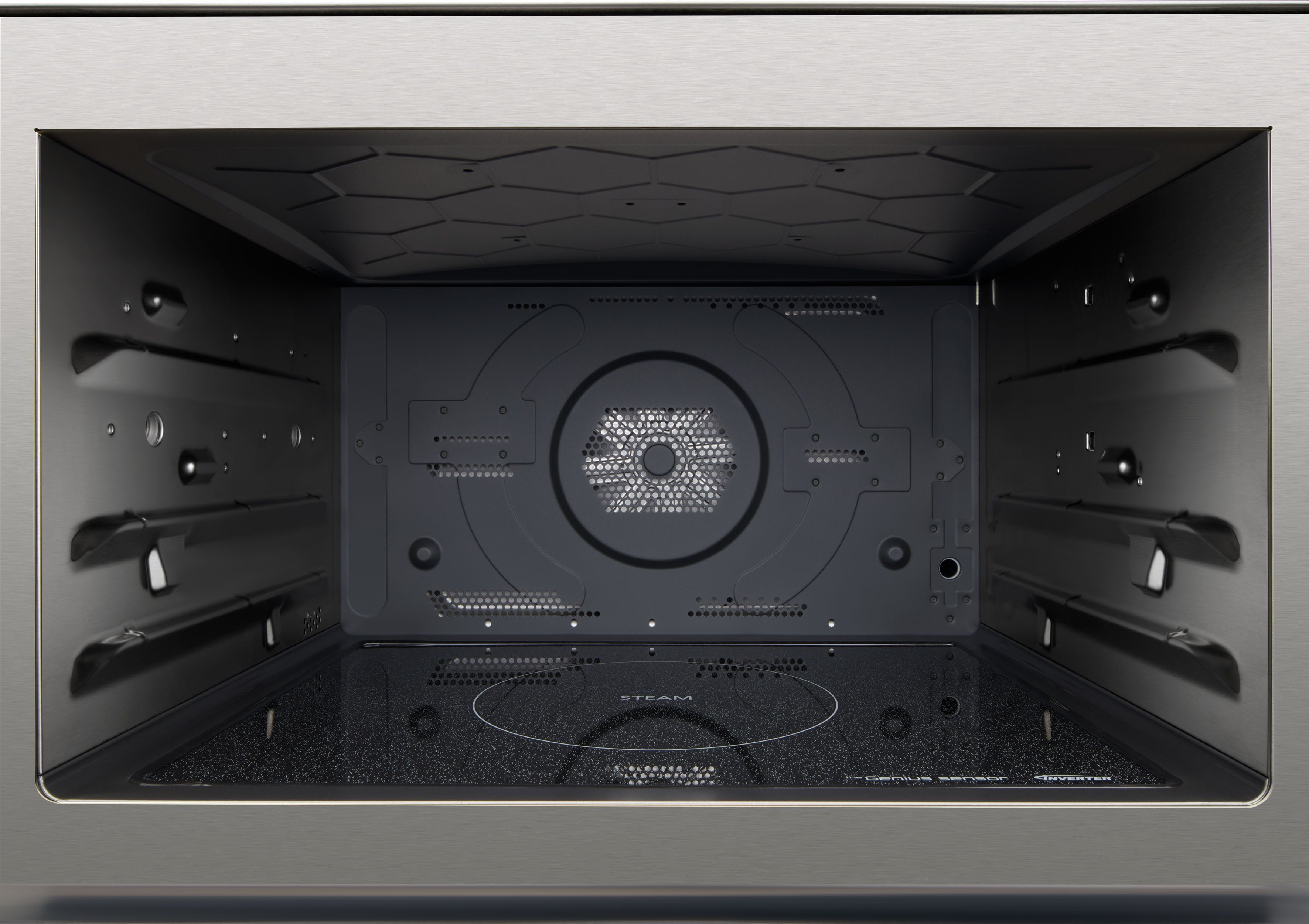 Panasonic Mikrowelle NN-CS89LBGPG, Dampfgarfunktion, Grill und Heißluft, Mikrowelle, 31 l