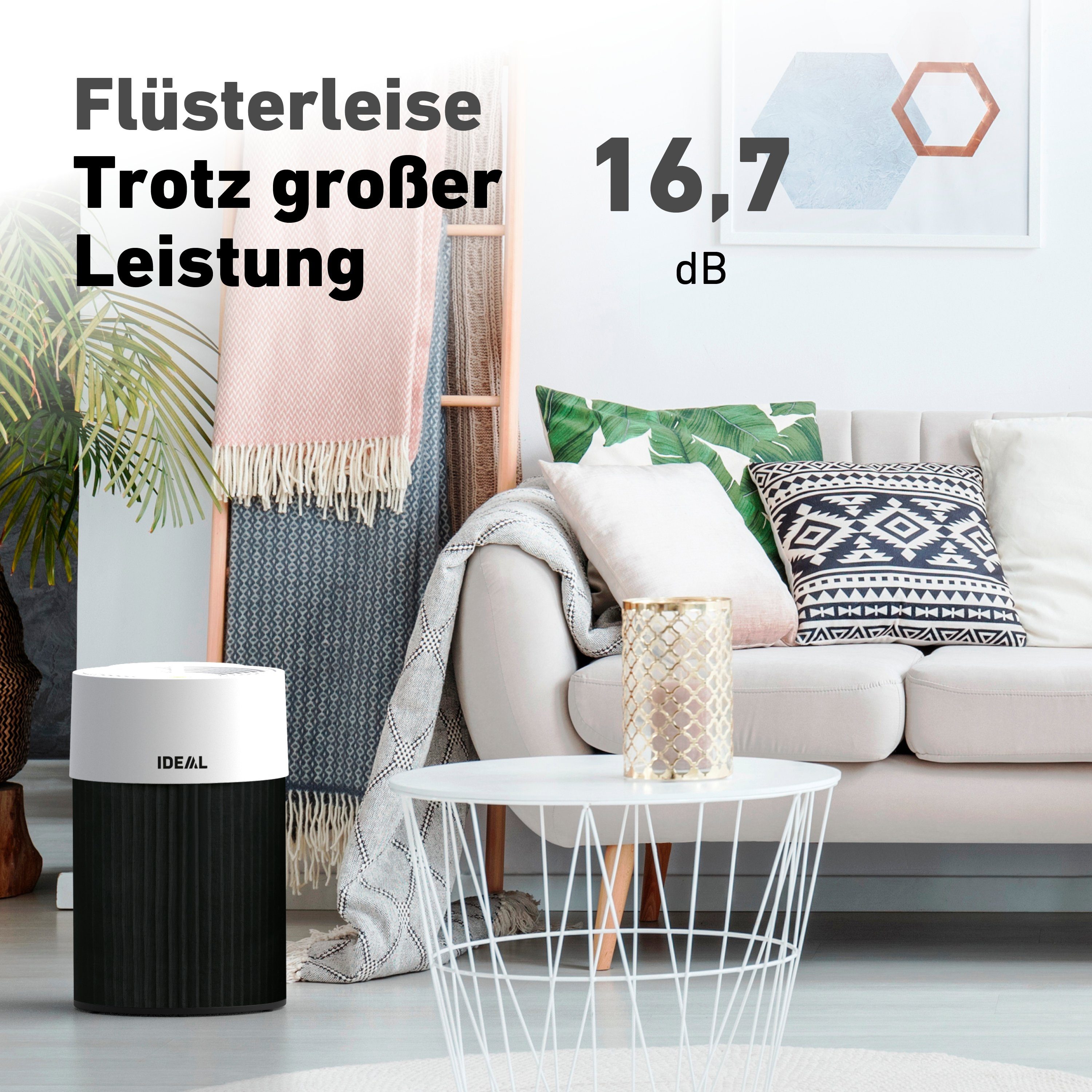 IDEAL Luftreiniger AP30 PRO, für 30 m² Räume, Made in Germany, HEPA-/Aktivkohlefilter, 99,99% Filterleistung